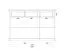 Sideboard / Kommode | aus massiv finnische Kiefer | Farbe: Tabacco | drei Türen | Griffe: Altsilber | Maße: 91 x 142 x 45 cm | alltagstauglich und robust
