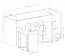 Funktionsbett / Kinderbett / Hochbett-Kombination, Treppe: Links, Jura 72, Farbe: Weiß / Schwarz - Abmessungen: 123 x 248,5 x 93 cm (H x B x T)