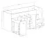 Funktionsbett / Kinderbett / Hochbett-Kombination, Treppe: Rechts, Jura 78, Farbe: Weiß / Schwarz - Abmessungen: 123 x 248,5 x 93 cm (H x B x T)