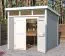 Gartenhaus G267 Lichtgrau - 28 mm Blockbohlenhaus, Grundfläche: 5,97 m², Pultdach