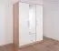 Drehtürenschrank / Kleiderschrank Hannut 12, Farbe: Weiß / Eiche - Abmessungen: 190 x 150 x 56 cm (H x B x T)