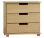 Kommode Kiefer massiv Vollholz natur 002 - Abmessung 80 x 80 x 42 cm (H x B x T)