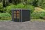 Pultdach Gartenhaus, Fichte, anthrazit / graualuminium, metallverstärkte Kanten, witterungsbeständiges Trapezblechdach, Zylinderschloss, 2,09×2,13 m