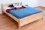 Einzelbett / Gästebett Buche massiv Vollholz natur 117, inkl. Lattenrost - 140 x 200 cm