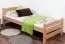 Einzelbett / Gästebett Buche massiv Vollholz natur 118, inkl. Lattenrost - Abmessung 80 x 200 cm