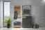 Garderobe Vaitele 02, Farbe: Anthrazit Hochglanz / Walnuss - 109 x 56 x 22 cm (H x B x T)
