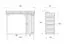 Kaminholzunterstand mit Schrank - Abmessungen: 250 x 100 x 215 cm (L x B x H)