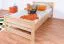 Kinderbett / Jugendbett Buche massiv Vollholz natur 115C, inkl. Lattenrost - 200 x 100 cm (L x B)