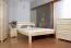Doppelbett / Gästebett Kiefer Vollholz massiv natur A3, inkl. Lattenrost - Abmessung 160 x 200 cm