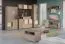 Jugendzimmer - Hängeregal / Wandregal Roland 09, Farbe: Braun - 53 x 132 x 29 cm (H x B x T)