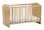 Kinderzimmer Komplett Set A Mille | 3-teilig | Farbe: Eiche | Soft-Close-Funktion | ABS-Kanten | Wickelkommode | Gitterbett| Kleiderschrank