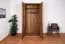 Moderner Kleiderschrank mit Soft Close System Fazenda 01, Oberfläche geölt / gewachst, Dunkelbraun, Eiche teilmassiv, Maße: 222 x 104 x 61 cm
