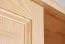 Kleiderschrank Kiefer Vollholz massiv natur Junco 08B - Abmessung 195 x 102 x 59 cm (H x B x T)