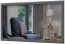 Wohnzimmer - Set D Lotofaga, 3-teilig, Farbe: Grau / Walnuss