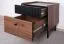 Nachtkommode Mairenke 12, Farbe: Walnuss / Schwarz matt - Abmessungen: 50 x 42 x 40 cm (H x B x T)
