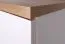 Schlafzimmer -Kleiderschrank, Farbe: Kiefer Weiß / Eiche Braun - Abmessungen: 185 x 85 x 52 cm (H x B x T)