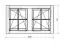 Zusätzliches Fenster für Gartenhäuser Sonnenstrahl & Sonora, Abmessungen: 84 x 143 cm (H x B)