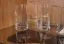 Vitrine Slatina 05, Farbe: Eiche / Schwarz, teilmassiv - Abmessungen: 146 x 91 x 45 cm (H x B x T)