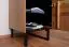 Schrank Slatina 47, Farbe: Eiche / Schwarz, teilmassiv - Abmessungen: 203 x 56 x 63 cm (H x B x T)