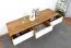 TV-Unterschrank Timaru 22 Wildeiche geölt / Weiß, teilmassiv - Abmessungen: 33 x 134 x 40 cm (H x B x T)