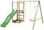 Spielturm 18 inkl. Wellenrutsche, Einzelschaukel-Anbau, Sandkasten - Abmessungen: 290 x 300 cm (B x T)