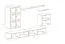 Elegante Wohnwand Kongsvinger 19, Farbe: Grau Hochglanz / Eiche Wotan - Abmessungen: 160 x 270 x 40 cm (H x B x T), mit genügend Stauraum