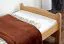 Kinderbett 80 x 200 cm | Massivholz: Buche | Natur Lackiert Abbildung
