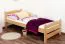 Kinderbett 80 x 200 cm | Massivholz: Buche | Natur Lackiert Abbildung