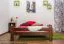 Bett 160 x 200 cm Kiefer Nuss mit Lattenrost Abbildung