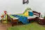 Bett 120 x 200 cm Buche Dunkelbraun Abbildung