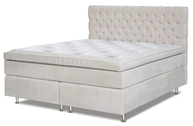 Boxspringbett 210 x 200 cm Weiß Abbildung