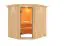 Sauna "Hanko" mit bronzierter Tür und Kranz - Farbe: Natur - 210 x 184 x 202 cm (B x T x H)