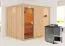 Sauna "Toivo" SET mit Kranz und Ofen BIO 9 kW - 245 x 210 x 202 cm (B x T x H)