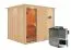 Sauna "Toivo" SET mit Kranz und Ofen BIO 9 kW - 245 x 210 x 202 cm (B x T x H)