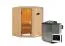 Sauna "Eetu" SET mit Ofen BIO 9 kW Edelstahl - 151 x 151 x 198 cm (B x T x H)