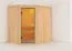 Sauna "Ole" mit bronzierter Tür - Farbe: Natur - 151 x 196 x 198 cm (B x T x H)