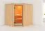 Sauna "Askjell" mit bronzierter Tür - Farbe: Natur - 196 x 170 x 198 cm (B x T x H)