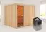 Sauna "Anders" SET mit bronzierter Tür - Farbe: Natur, Ofen 9 kW - 231 x 196 x 198 cm (B x T x H)