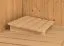 Sauna "Gylfi" mit Kranz - Farbe: Natur - 210 x 184 x 202 cm (B x T x H)