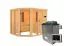 Infrarotkabine "Eldey" SET mit bronzierter Tür - Farbe: Natur, Ofen 9 kW - 231 x 196 x 198 cm (B x T x H)