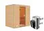 Sauna "Fynn" SET mit bronzierter Tür - Farbe: Natur, Ofen 3,6 kW - 195 x 145 x 187 cm (B x T x H)