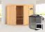 Sauna "Nooa" SET mit graphitfarbener Tür - Farbe: Natur, Ofen BIO 9 kW - 196 x 196 x 198 cm (B x T x H)