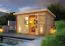 Blockbohlen Gartenhaus mit Pultdach, Farbe: Natur, Grundfläche: 9,52 m²