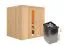 Sauna "Eemil" SET mit Energiespartür - Farbe: Natur, Ofen 9 kW - 196 x 170 x 198 cm (B x T x H)