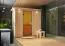 Sauna "Eeli" mit bronzierter Tür und Kranz - Farbe: Natur - 210 x 132 x 202 cm (B x T x H)