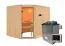 Sauna "Samu" SET mit Klarglastür & Ofen externe Steuerung easy 9 KW - 231 x 196 x 198 cm (B x T x H)