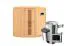 Sauna "Kjell" SET mit Energiespartür - Farbe: Natur, Ofen externe Steuerung easy 3,6 kW - 170 x 151 x 198 cm (B x T x H)