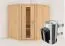 Sauna "Askjell" SET mit Energiespartür und Ofen 3,6 kW - 196 x 170 x 198 cm (B x T x H)