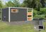 Saunahaus "Iida" SET mit Ofen 9 KW, Farbe: Terragrau - 508 x 276 cm (B x T), Grundfläche: 13,1 m²