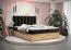 Einzelbett mit modernen Design Pilio 02, Farbe: Schwarz / Eiche Golden Craft - Liegefläche: 140 x 200 cm (B x L)